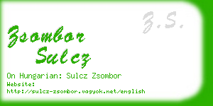 zsombor sulcz business card